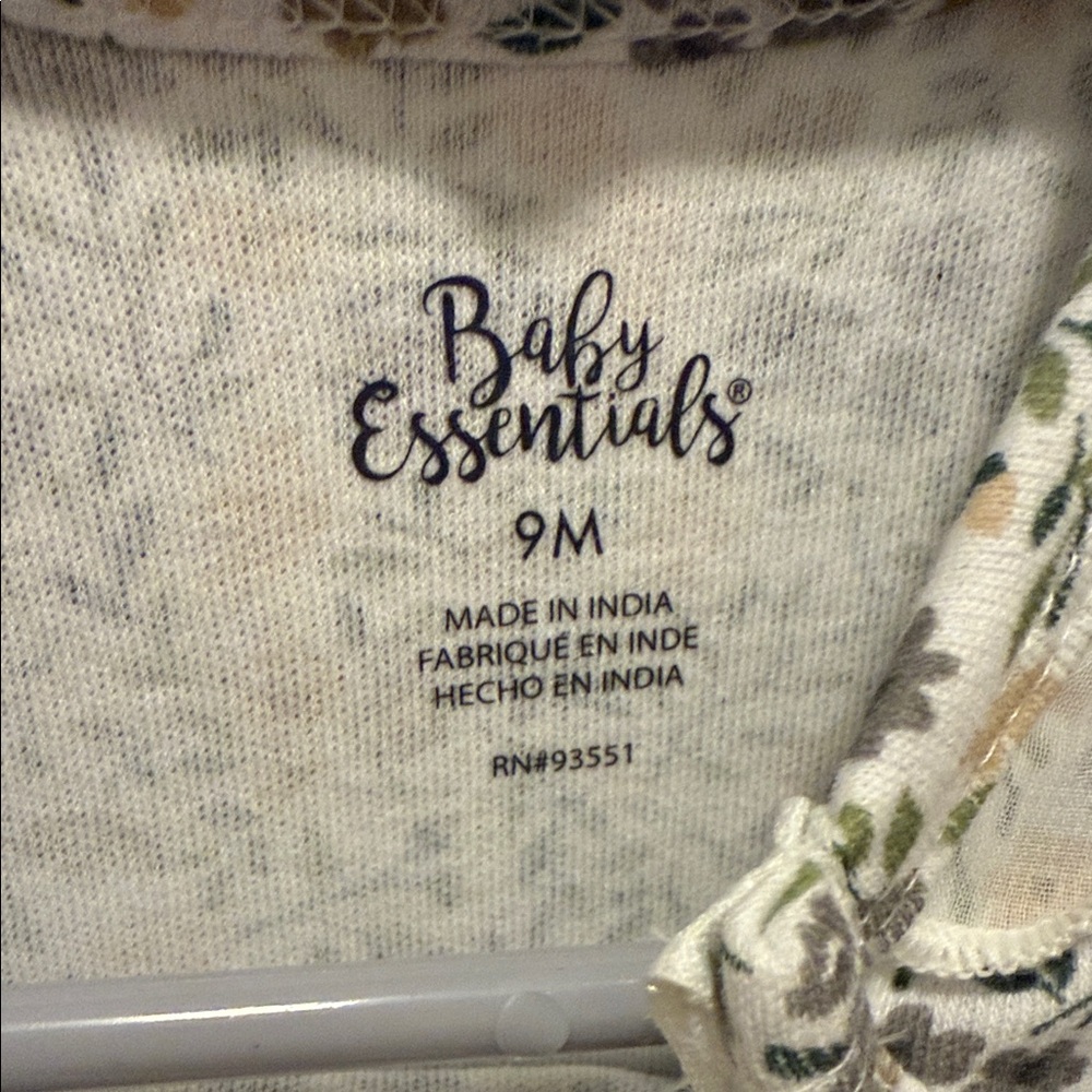 Baby Essentials Floral Ruffle Footie - Picture 2 of 5